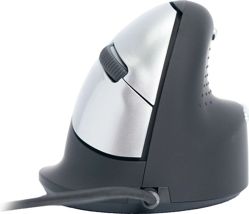 Maus R-Go HE ergonomik për dorë të djathtë, USB, 2400 DPI, i zi/argjendtë