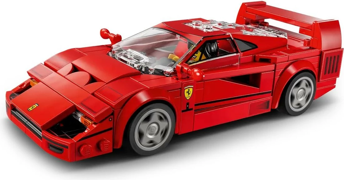Set LEGO Speed Champions Ferrari F40, 318 pjesë, i kuq