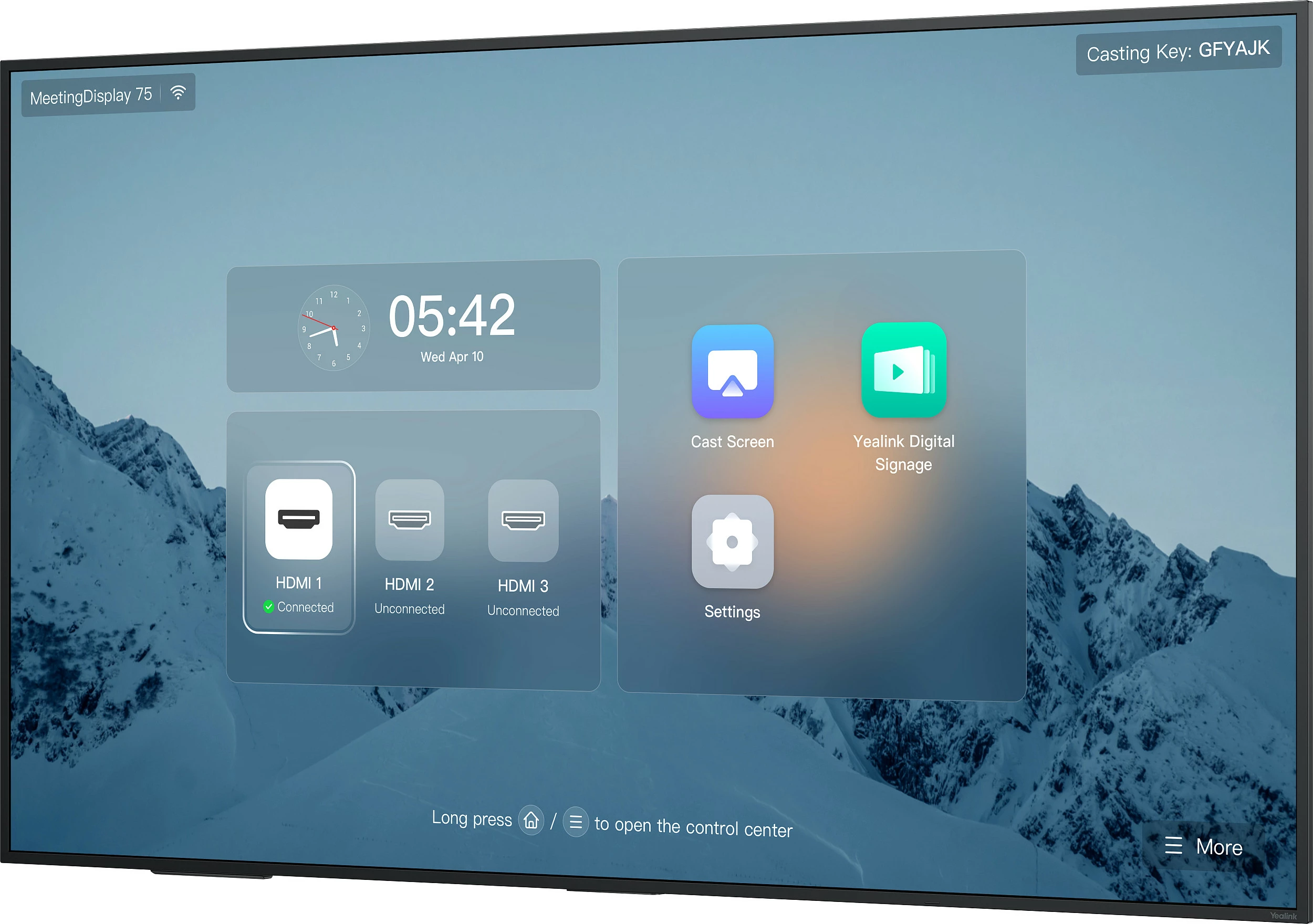 Ekran konferencash Yealink MSFT Meeting Display MD75, 3x HDMI, Cast Screen