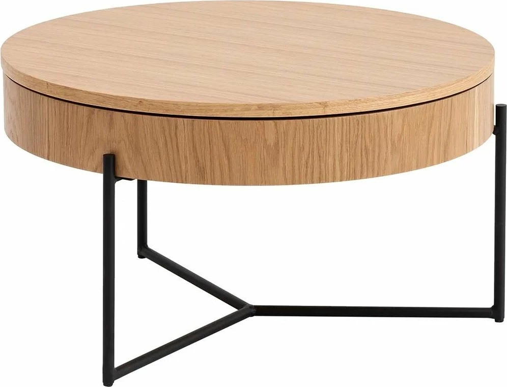 Set tavolinash ndihmëse, 2 copë, Hanah Home Islo, ngjyrë natyrale