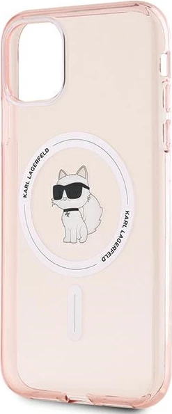 Mbështjellës Karl Lagerfeld IML Choupette MagSafe për iPhone 11/XR, rozë