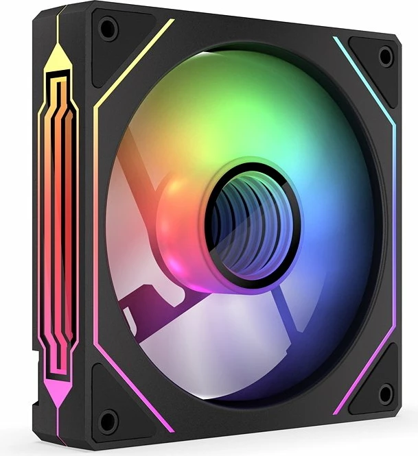 Ventilator PC Krux Corvus Reverse 120 ARGB (KRXE008) 120mm PWM 1600rpm, zi/bardhë, 1 copë