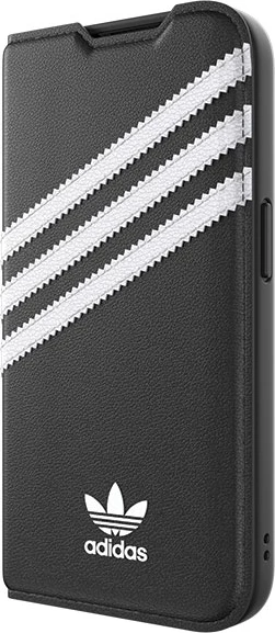 Mbështjellës Adidas OR Booklet Case PU për iPhone 14 Pro, e zezë/e bardhë