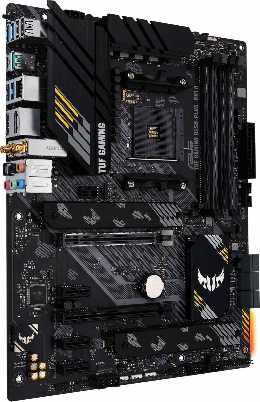 Pllakë amë Asus TUF GAMING B550-PLUS WIFI II ATX, WiFi 6, Bluetooth, 2.5G LAN, 4x DDR4 deri 128GB, e zezë