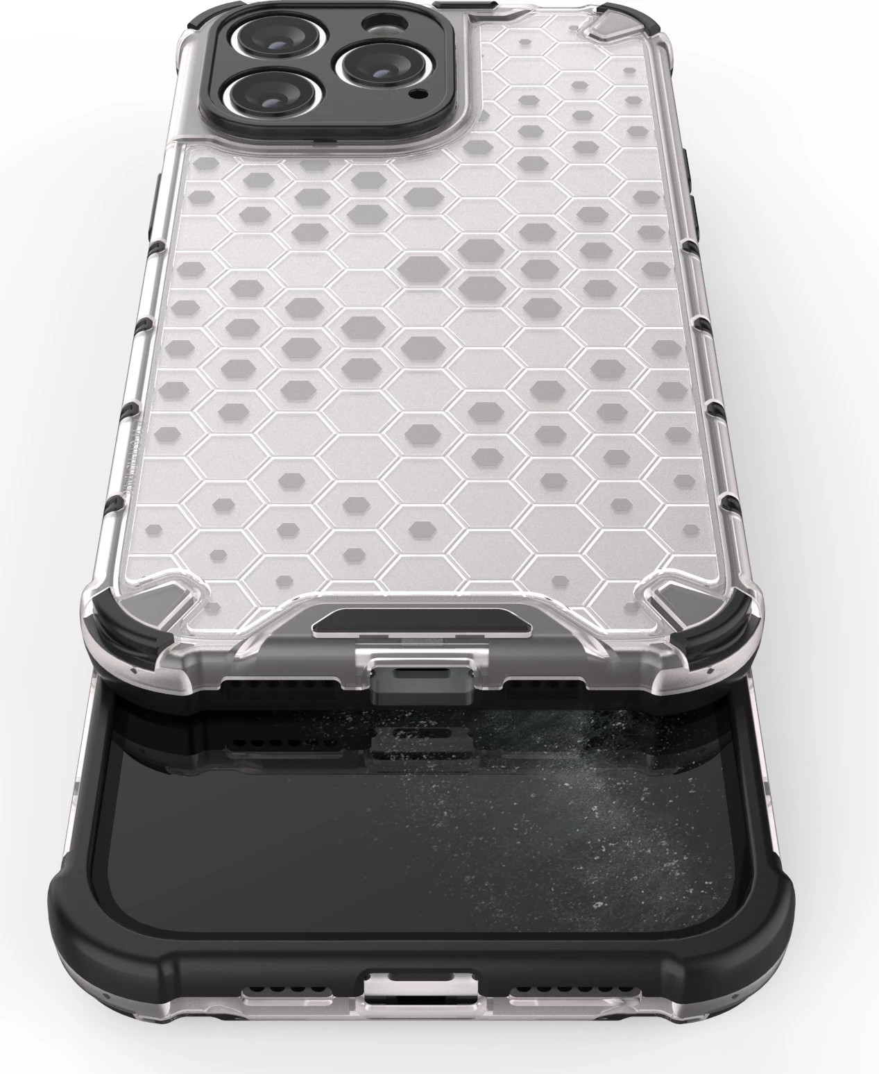 Mbështjellës Hurtel Honeycomb për iPhone 14 Pro, kaltër