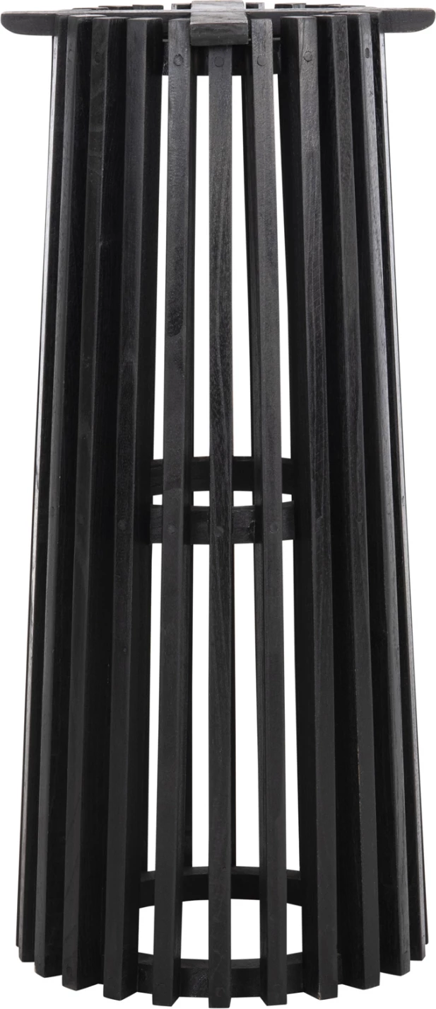 Baza e qëndrimit për bar, lartësi mesatare, e rrumbullakët, FRANTZ, FH9857.12, dru MINDI, ngjyrë e zezë, Φ40x90H cm