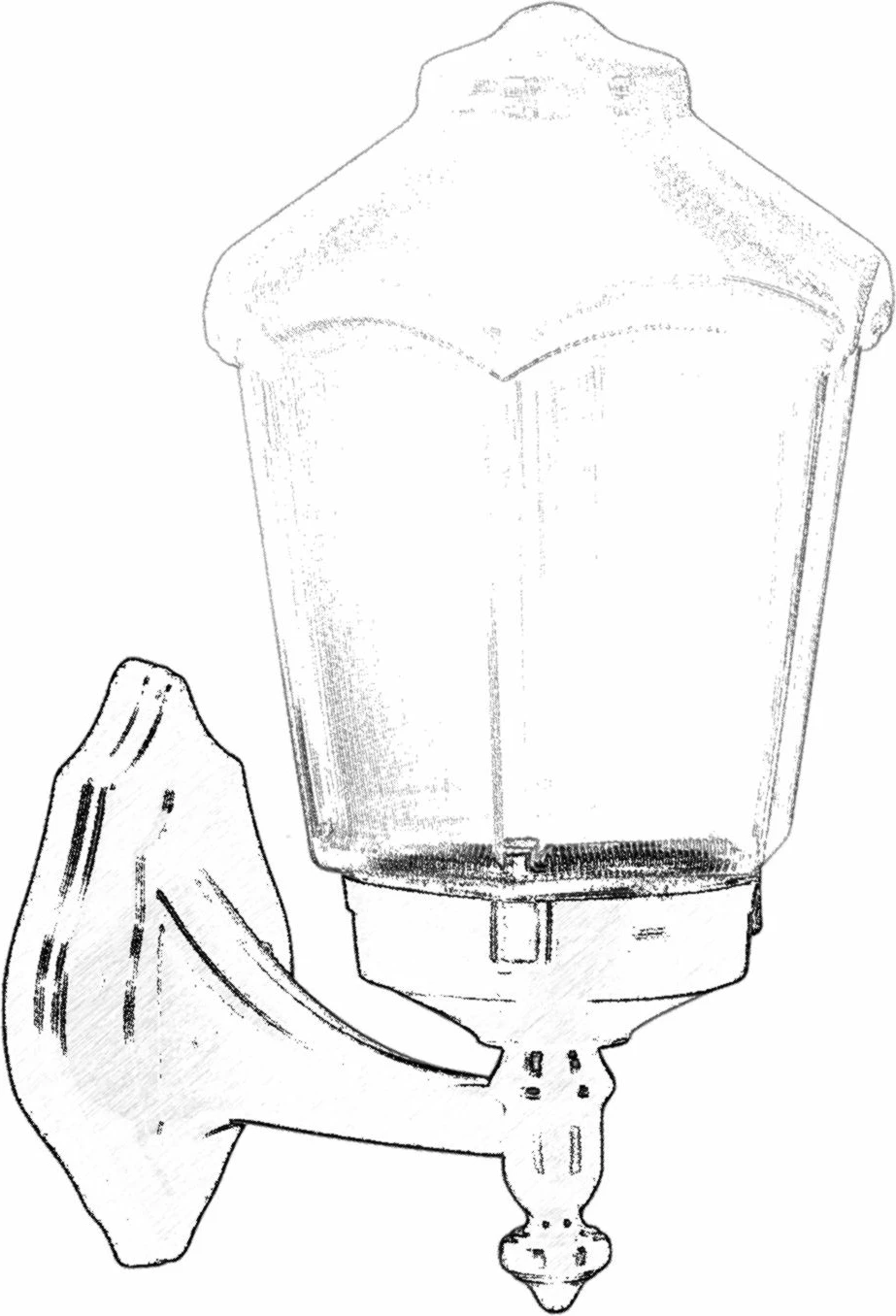 Llambë muri për jashtë, Opviq, BAP-68197-BSY-M1, e zezë