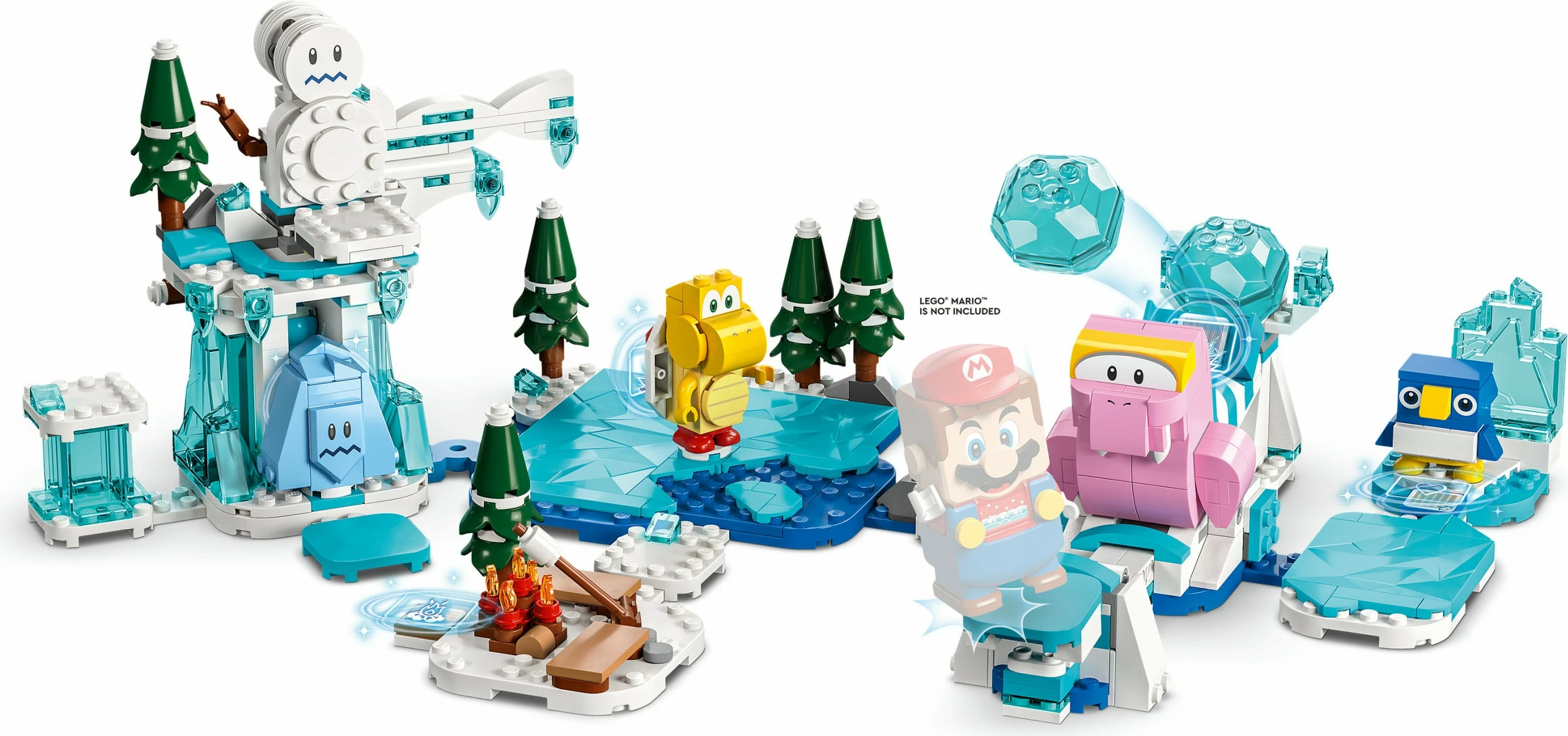 Set ndërtimi LEGO Super Mario Fliprus Snow Adventure Expansion, 567 pjesë, shumëngjyrësh