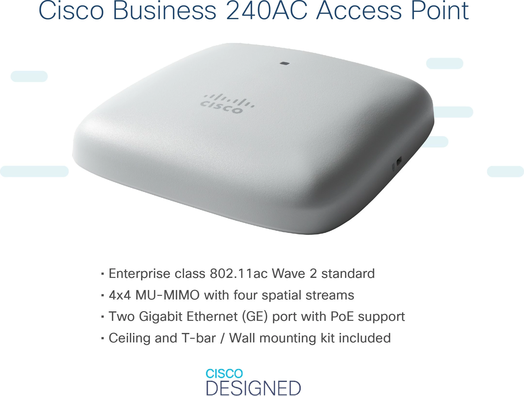Access point Cisco CBW240AC 802.11AC 4x4 Wave 2 i bardhë