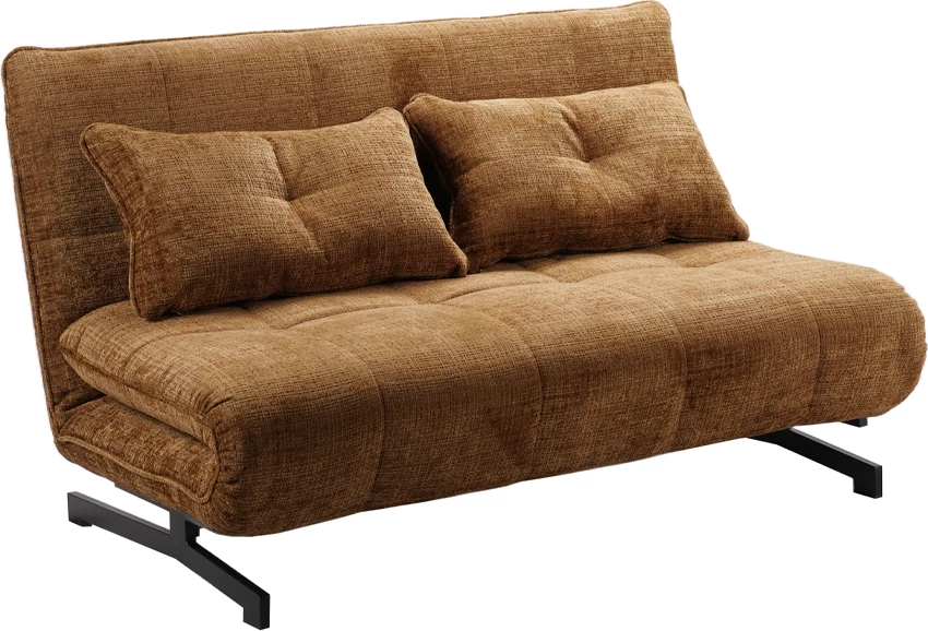 Divan i palosshëm dy ulëse, ngjyrë mustard, ESCADA, 142x88x86cm