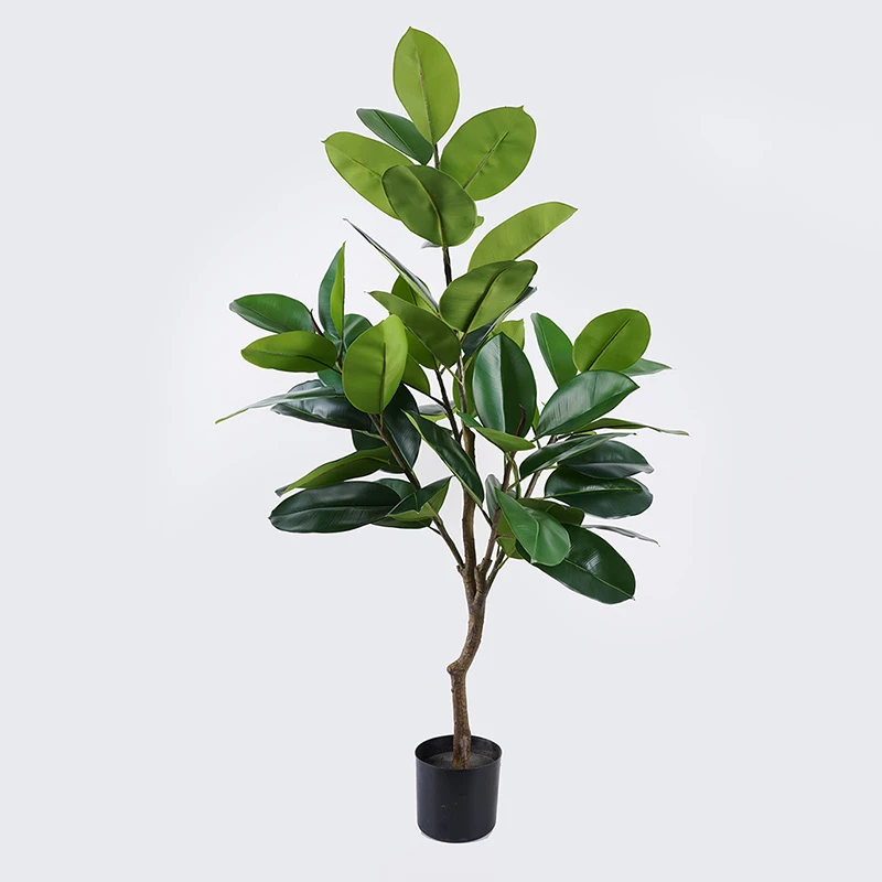 Bimë dekorative artificiale Ficus Lyrata, vazo e zezë, 70x130cm