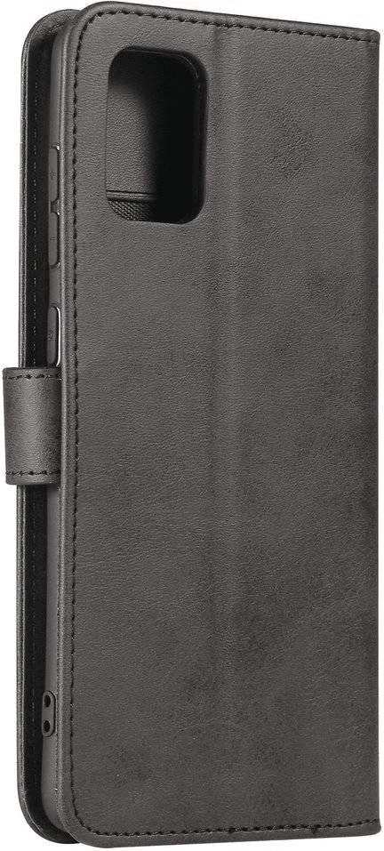 Mbështjellës ONASI Wallet për iPhone 15, lëkurë, palosës (wallet) me magnet dhe mbajtëse, i zi