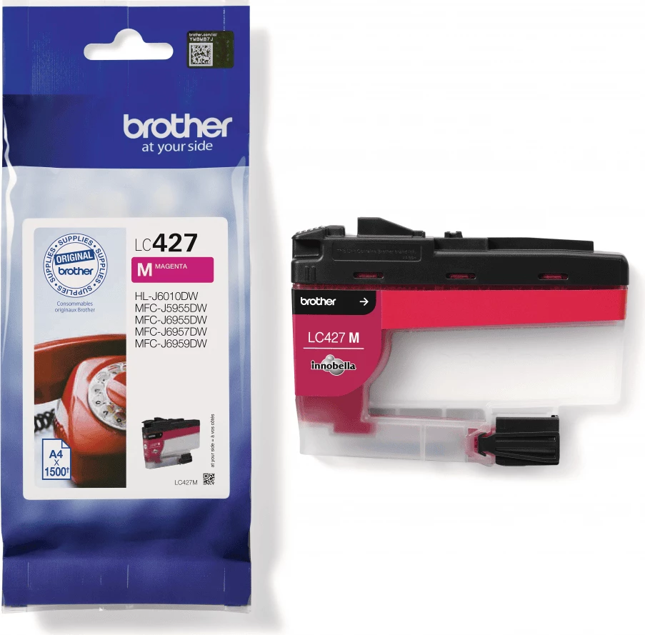 Kartushë boje, Brother LC-427M, rendiment 1500 faqe, madhësi standarde, magenta
