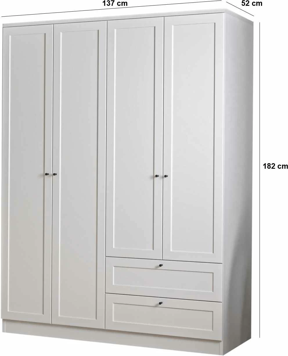 Dollap Skye Decor, i bardhë, 182cm