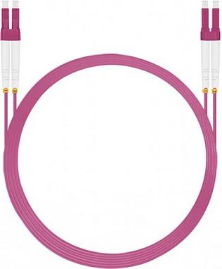 Kabllo patch fiber optike Helos OM4 LC-LC, duplex, LSZH, 0.5 m, vjollcë