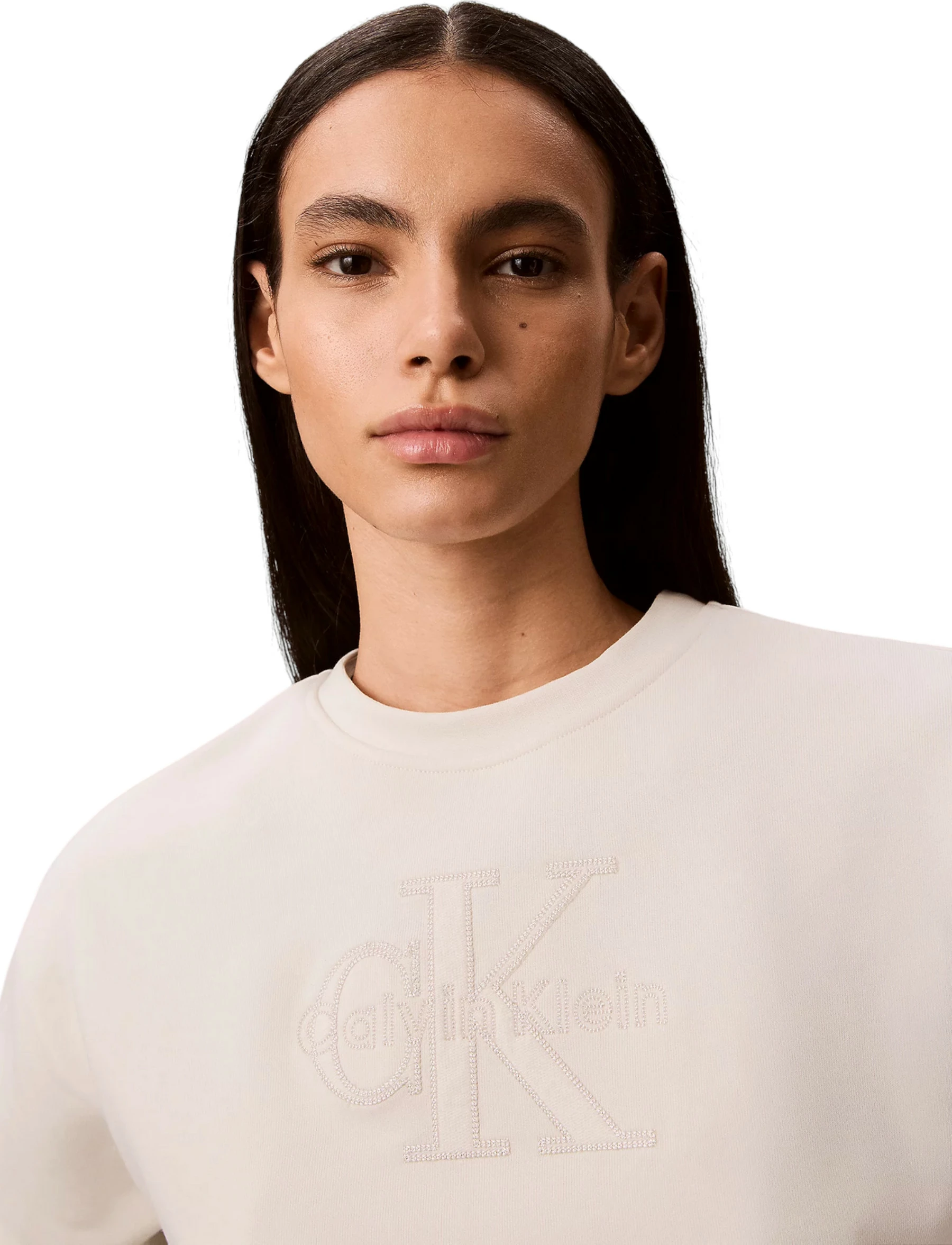 Duks për femra Calvin Klein Jeans LV047G820G, krem [Madhësia: S]