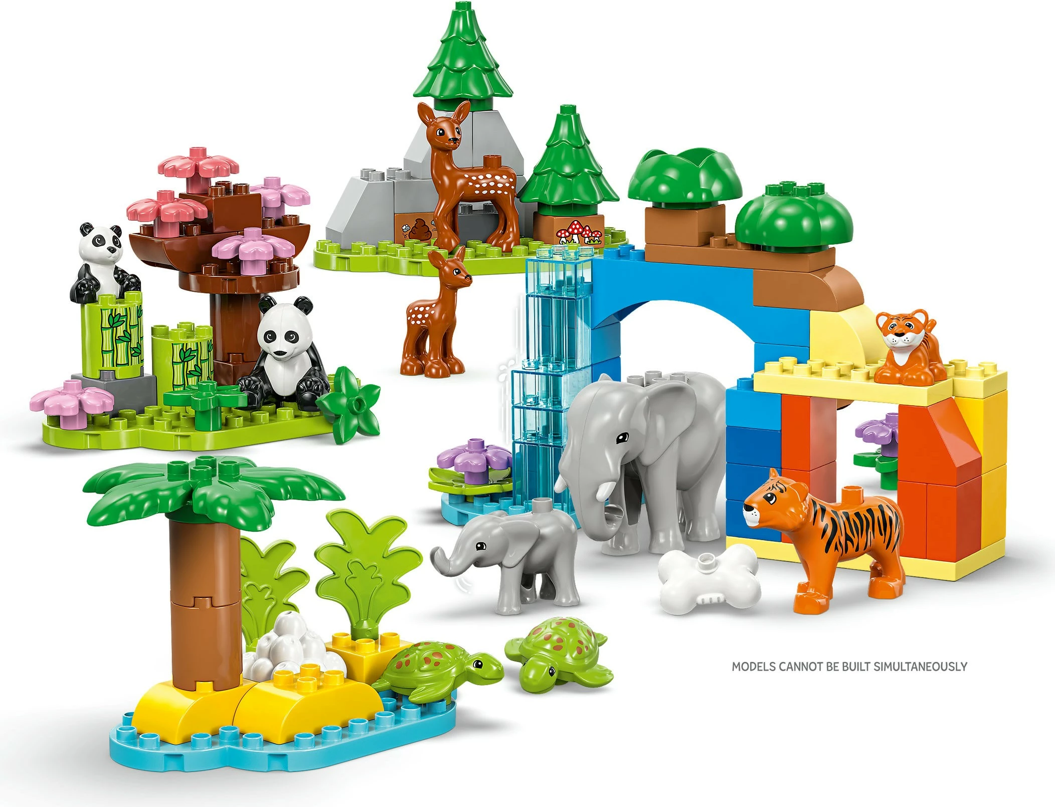 Set lodrash LEGO DUPLO 10446 Wildtier-Familien 3-in-1, 92 pjesë, shumëngjyrësh