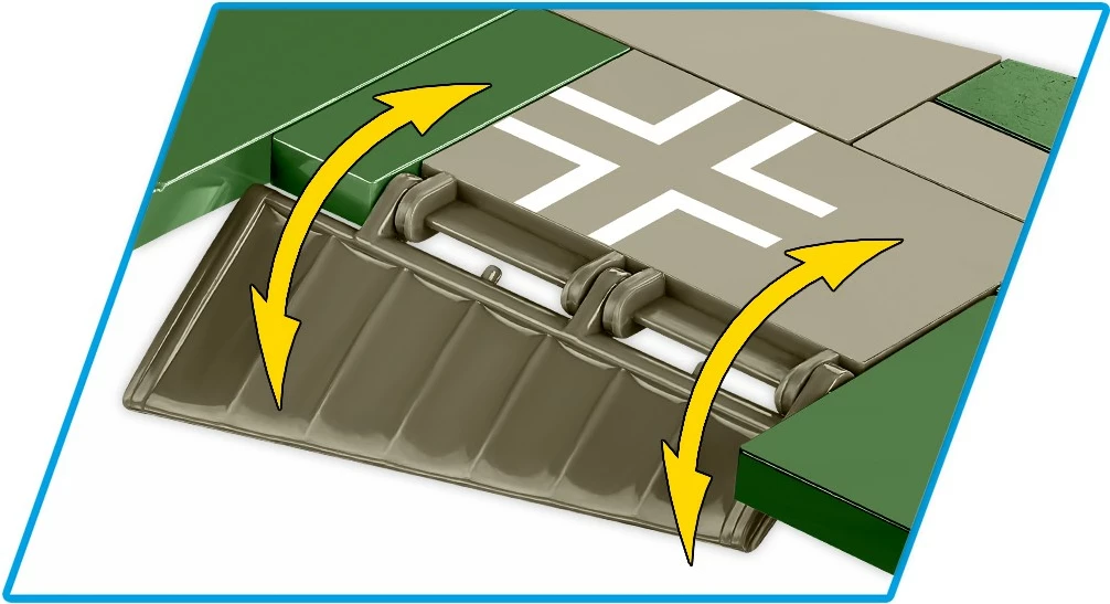 Set ndërtimi Cobi Klocki Messerschmitt Me262 A-1a, 390 pjesë, me figurë piloti, Jeshile/Gri