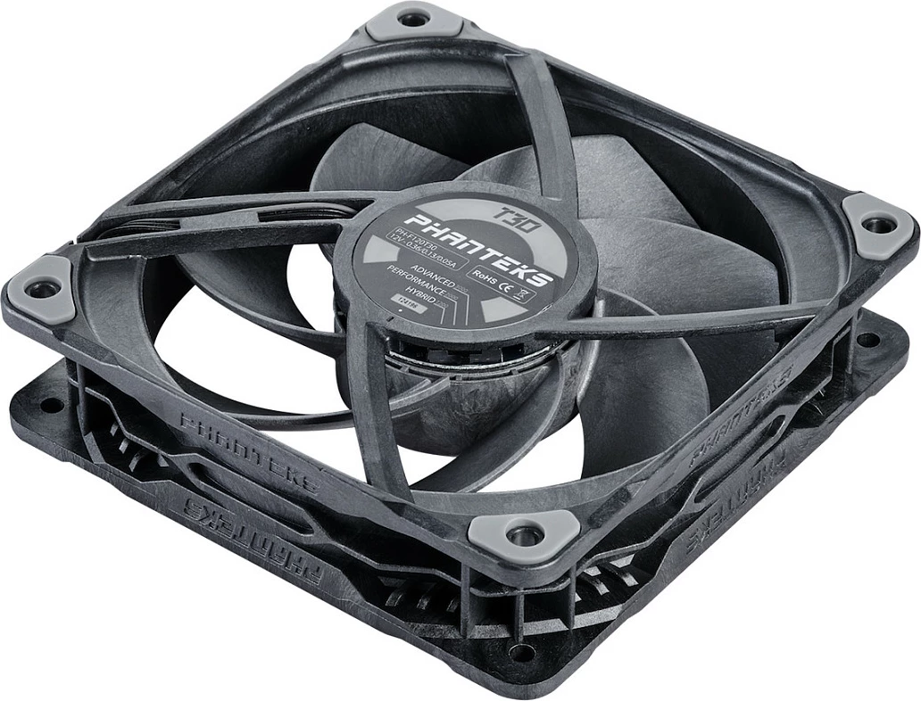 Ventilator kasë Phanteks T30 PWM 120mm, 3-Pack, i zi
