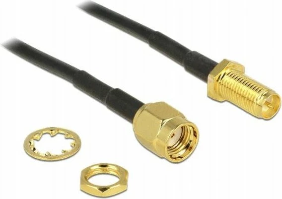 Kabllo antene Ropam AT-SMAM-20-SMAF 0.2 m SMA-m në SMA-f 50 Ohm RG174, e zezë