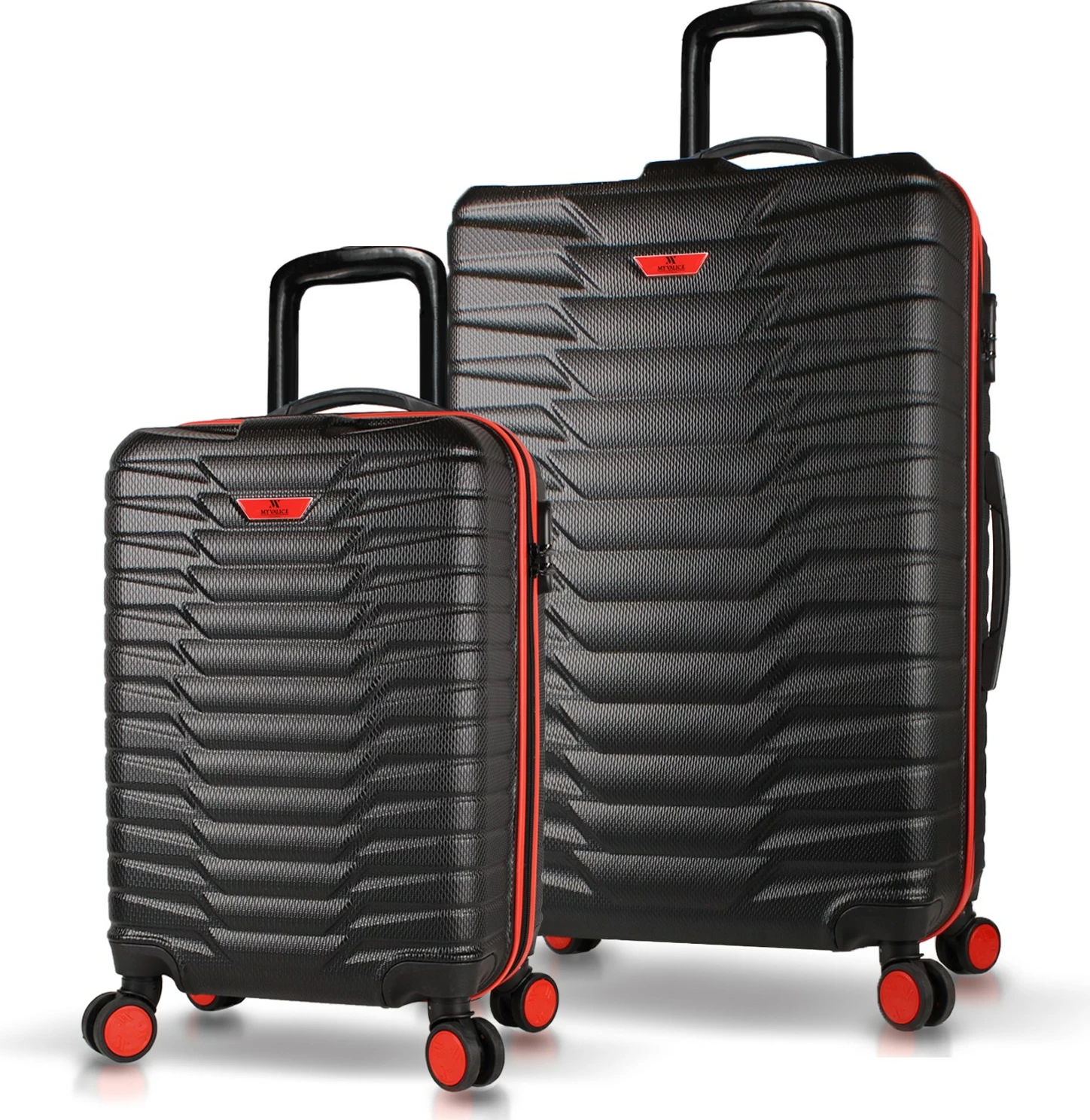 Set valixhesh (2 copë), ngjyrë e zezë, Zoozie Bags, 5691