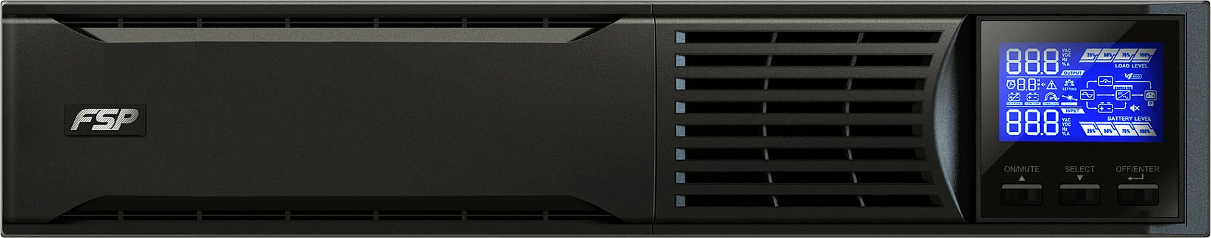 UPS FSP Champ Rack 2K, Double-conversion, 2 kVA, 1800 W, Pure sine, 120 V, 300 V