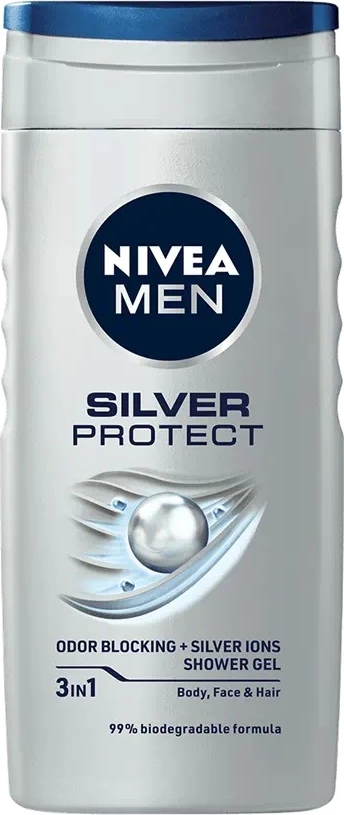 Xhel dushi për meshkuj Nivea Silver Protect 250ml