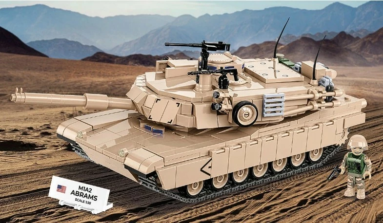 Set blloqe ndërtimi, Cobi, M1A2 Abrams COBI-2632, 1025 pjesë, shkallë 1:35, për moshat 10+, set ekstra i madh