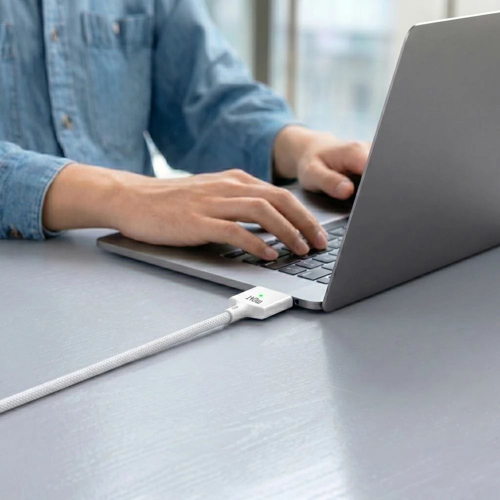 Kabllo USB-C në MagSafe 3 Tech-Protect MMC01 Ultraboost 140W 2m, e bardhë, 1 copë