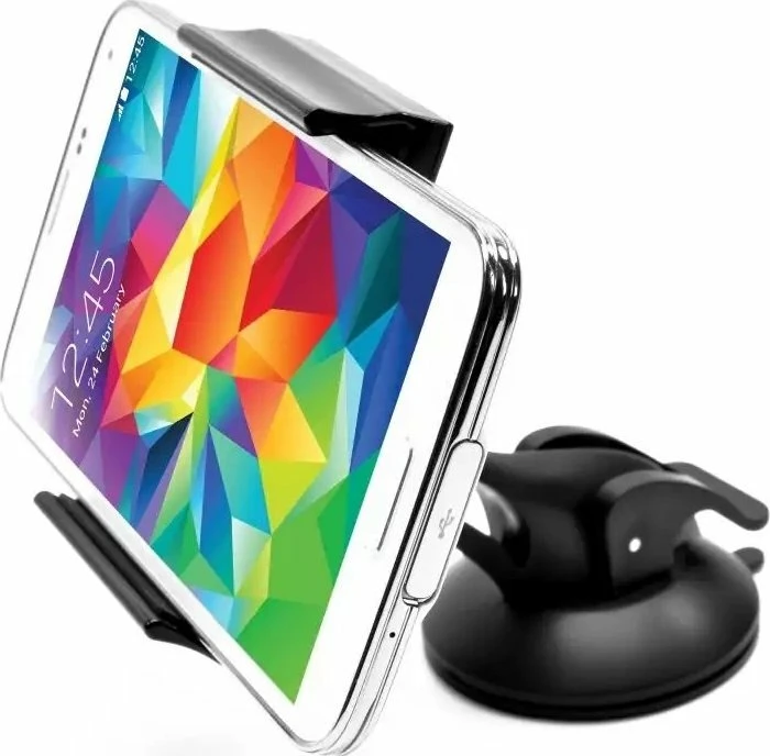 Mbajtës telefoni për xham makine Fixed FIX3 (FIXH-FIX3), krah fleksibil 8 cm, rrotullim 360°, i zi