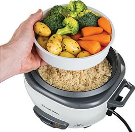 Tenxhere elektrike për oriz Russell Hobbs 27030-56, 1.4 L, 300 W, e zezë/bardhë
