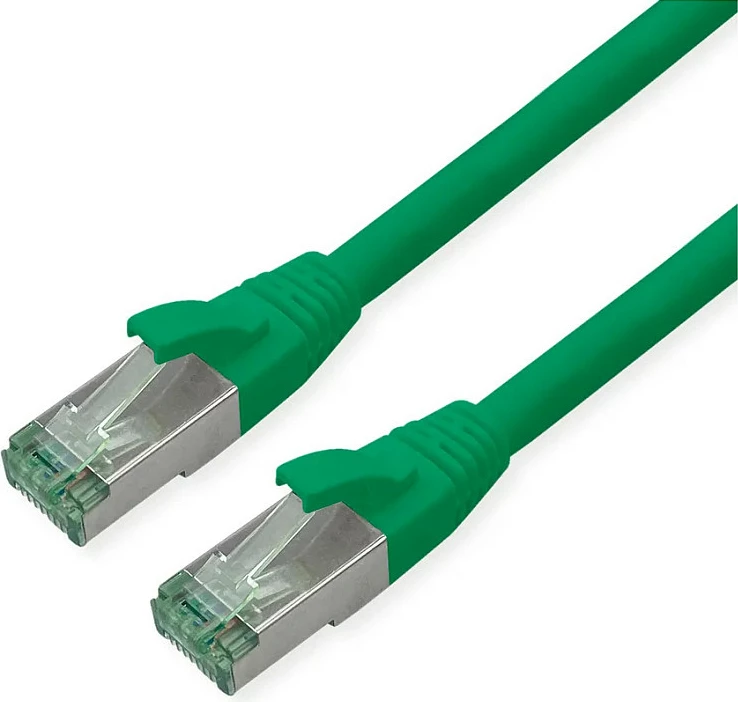 Kablë rrjeti ROLINE 21.45.3230 Cat6a 0.5m S/FTP RJ45 e gjelbër