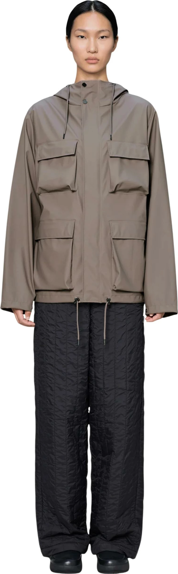 Jakne shiu Rains Pocket Jacket W3 për meshkuj, taupe [Madhësia: L]