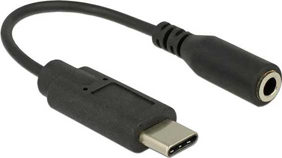 Adapter audio DeLOCK 65842, USB-C në 3.5mm, 0.14 m, i zi