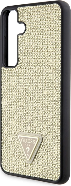 Mbështjellës Guess Rhinestone Triangle për Samsung Galaxy S24+, ari