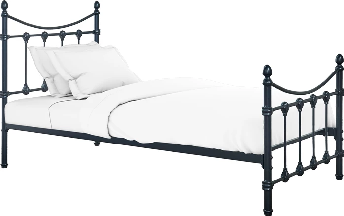 Krevat metalik Beowulf, ngjyrë e zezë, 90x190x102cm