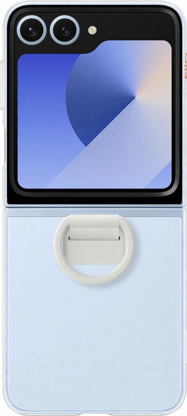 Mbështjellës Samsung Galaxy Z Flip6, transparent, me unazë