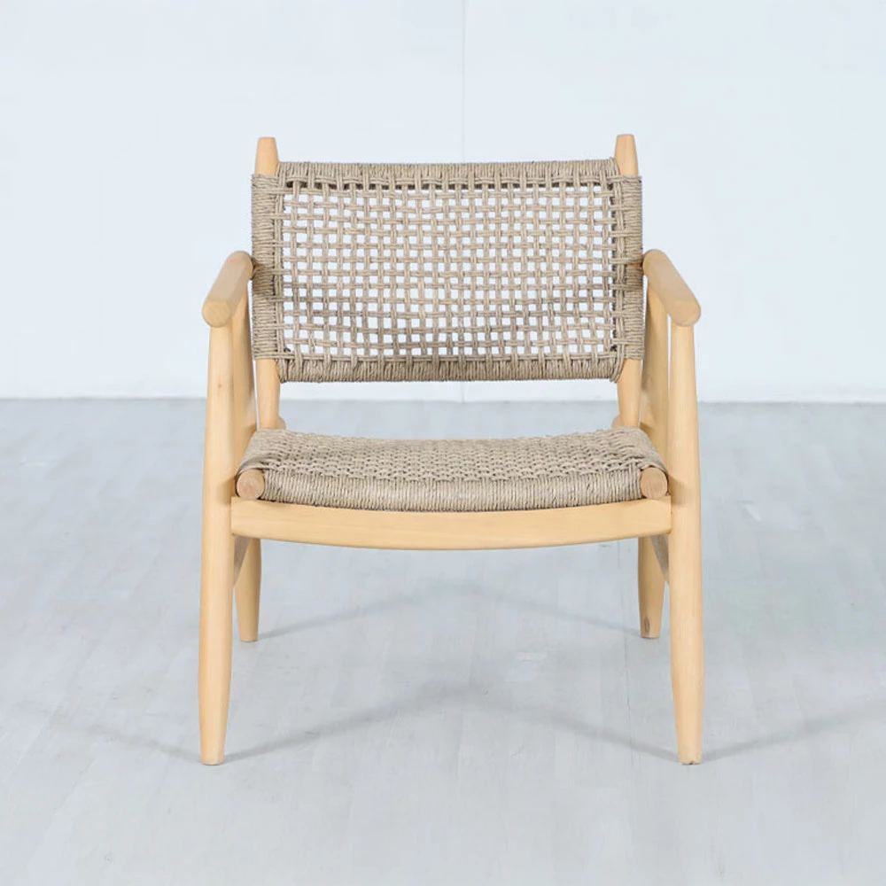 Karrige e ulët LALOU, natyrale, 73.5x67x80cm