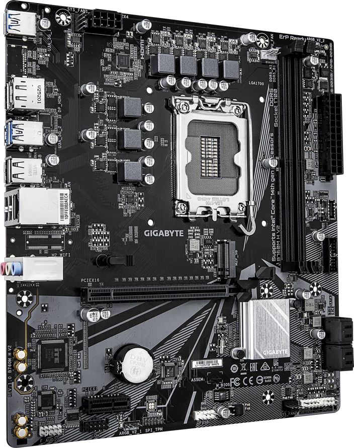Pllakë amë GIGABYTE B760M H V2, LGA1700, 2x DDR5 deri 128GB, mATX