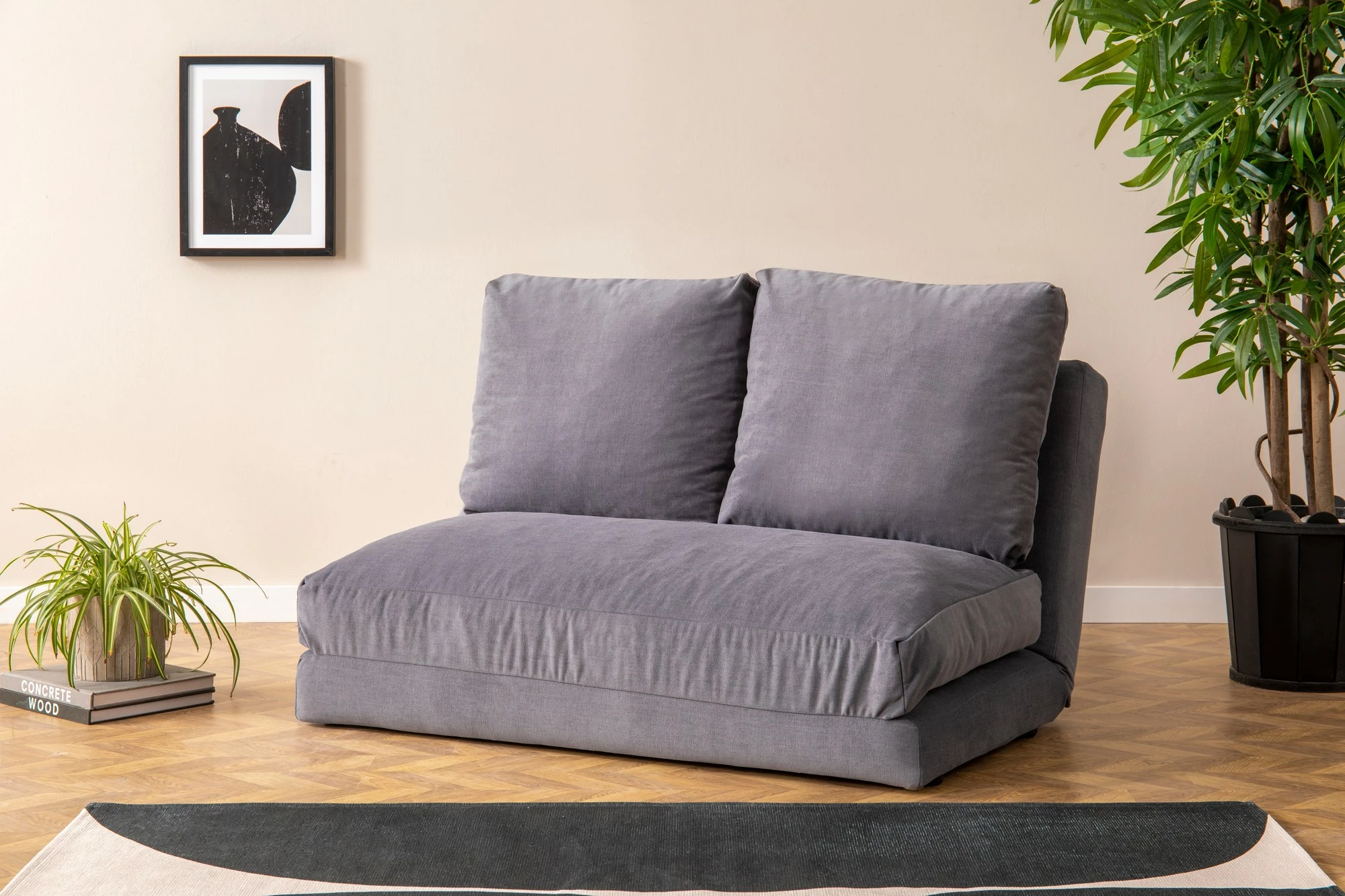 Divan-dyshek 2 vendesh, Atelier del Sofa, Taida, ngjyrë gri