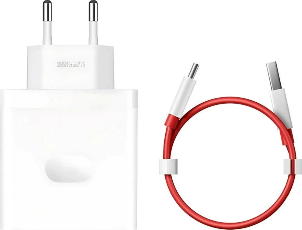 Karikues OnePlus SUPERVOOC USB-A + kabllo USB-A / USB-C 100W, Bardhë
