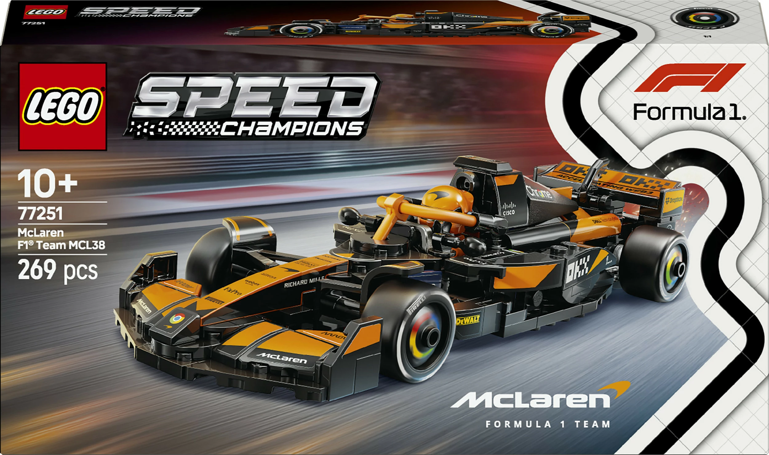 Set ndërtimi LEGO McLaren F1® Team MCL38, 269 pjesë, shumëngjyrësh