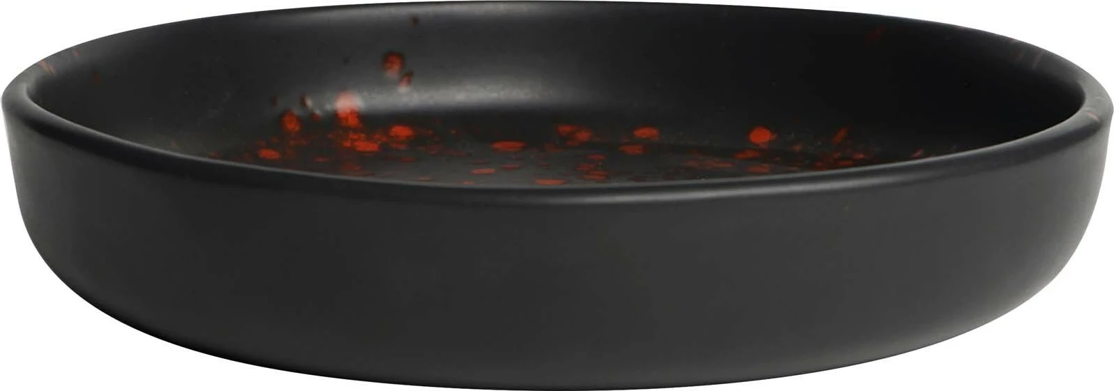 Tas i cekët Fine Dine Bloom 200 mm, 800 ml, porcelan, set 4 copë, i zi