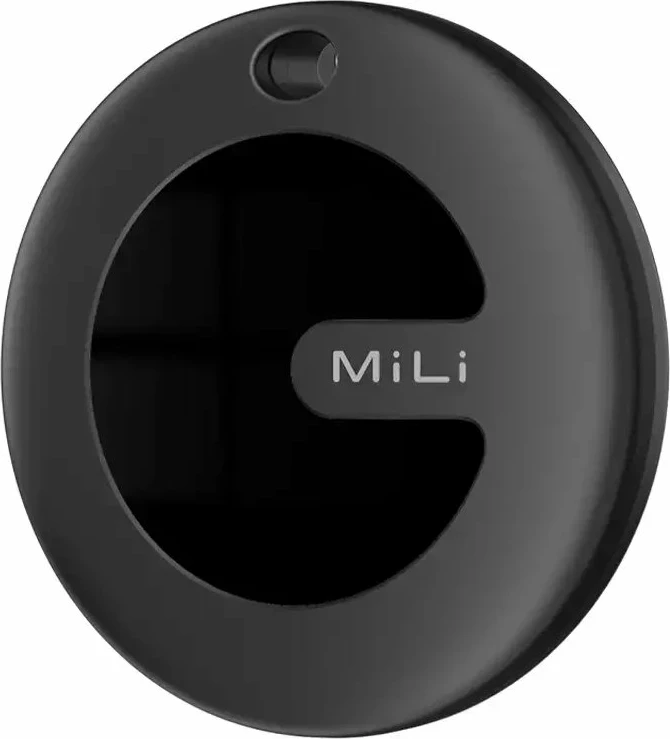 Locator MiLi MiTag DUO, Bluetooth 5.2, IPX67, kompatibil me iOS/Android, i zi, paketë 4 copë