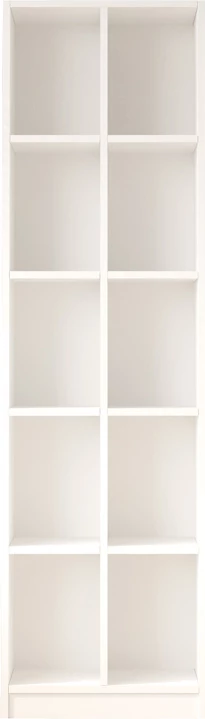 Raft librash 10-vendësh ngjyrë e bardhë 51.1x25.4x180cm