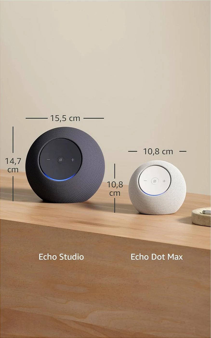 Altoparlant smart Amazon Echo Studio (2025), Alexa, Dolby Atmos, Wi‑Fi 6E, Bluetooth 5.3, i bardhë