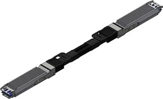 Kabllo aktive bakri NVIDIA IB Twin Port, e zezë