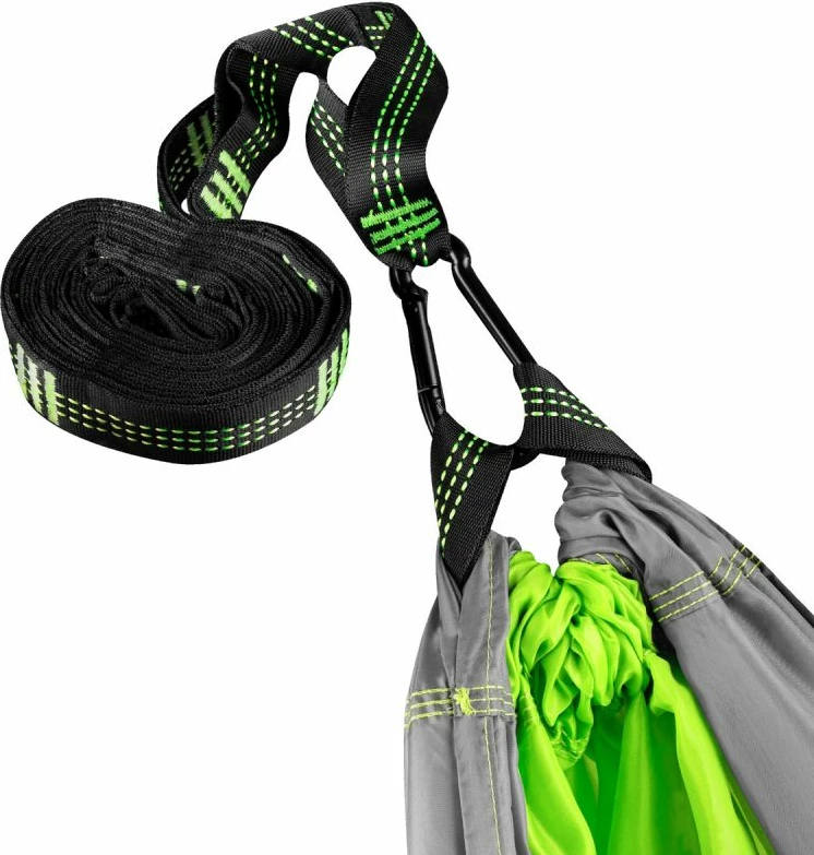 Hammock turistik Spokey Air Rocker, ultralight, për meshkuj dhe femra, jeshil dhe gri [Madhësia: 51 × 16 × 14 cm]