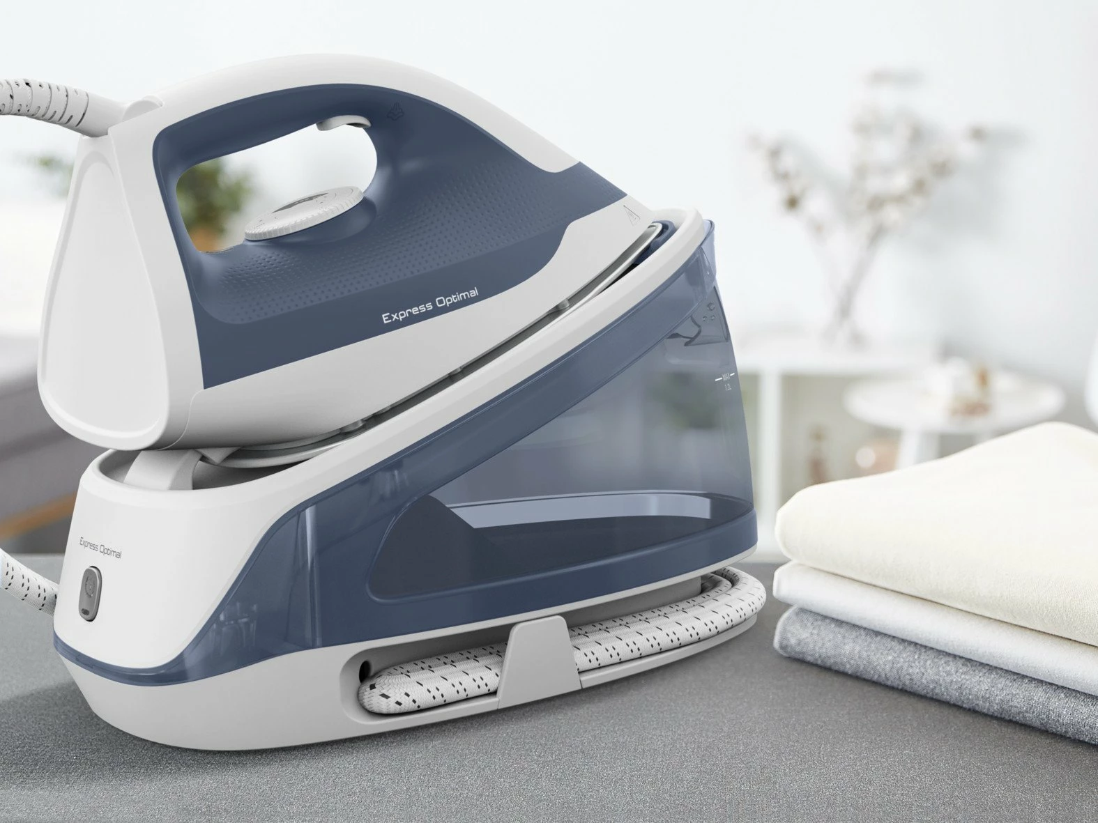 Gjenerator avulli Tefal Express Optimal SV4110E0 2200W 190 g/min, bardhë/blu