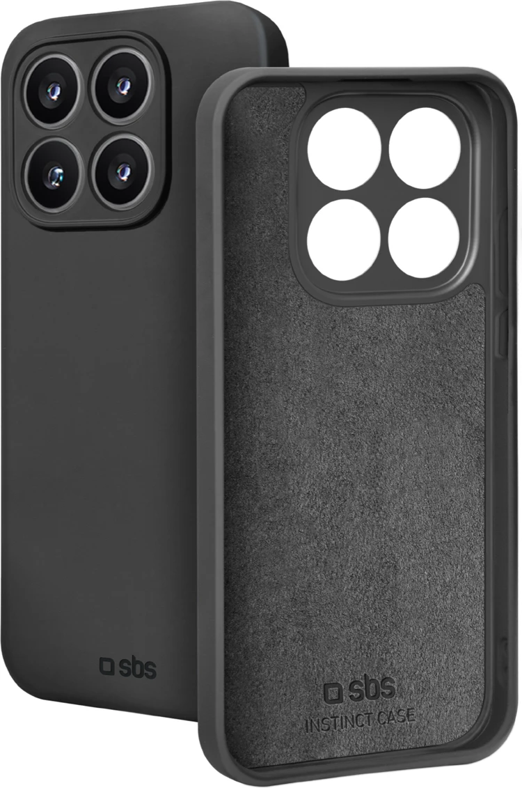 Mbështjellës SBS Instinct për Xiaomi 17, TPU me mikrofibër, i zi, me kuti